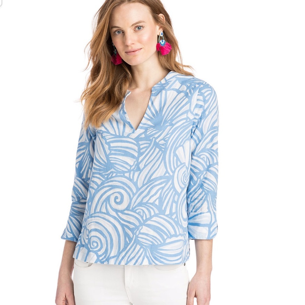 Vineyard Vines Nautilus Shell Print Tunic - image 1